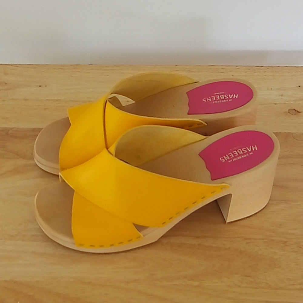 Swedish Hasbeens Yellow Sandals - Picture 8 of 8
